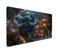 Rose Tapis de Souris Maison en Bois Tapis de Souris XXL 800 x 400 mm Mouse Pad Gaming en Caoutchouc Antidérapant et Imperméable Desk Mat pour PC, Ordinateur, Maison, Gamer, Accessoires Bureau e1920