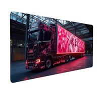 Rose Tapis de Souris XXL 100x50cm, Tapis Souris Camion sous Main Bureau avec Bords Cousus, Imperméable Mouse Pad Base en Caoutchouc Antidérapant Surface pour Gamer, PC, Cadeau Femme -lsy26039E