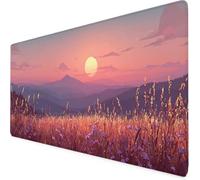 Rose Tapis de Souris XXL 600 x 300mm Grand Tapis de Souris Paysage Mouse Pad avec Bords Surpiqués et Antidérapant, Accessoires Bureau, pour PC, Ordinateur Portable, Bureau, Études, Cadeaux 4-w8077