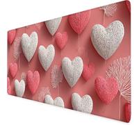 Rose Tapis de Souris XXL 800 x 400mm Grand Tapis de Souris Amour Mouse Pad avec Bords Surpiqués et Antidérapant, Accessoires Bureau, pour PC, Ordinateur Portable, Bureau, Études, Cadeaux 4-m3824