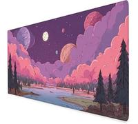 Rose Tapis Souris Gamer, Tapis De Souris XXL 1000x500x3mm, Tapis De Bureau Paysage avec Bords Cousus Et Base en Caoutchouc, éTanche Mouse Pad Convient pour Bureau/Maison, Hiver Cadeau Noel A180