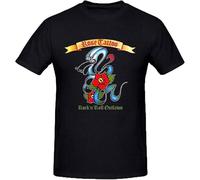 Rose Tattoo Rock N Roll Outlaws Funny Tee Shirts for Men Black Manches Courtes(Medium)