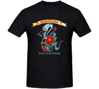 Rose Tattoo Rock N Roll Outlaws Funny Unisex 100% Cotton Short-Sleeve T-Shirts Black L