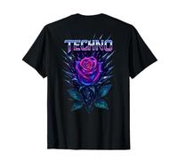 Rose Techno Dark Rave Backprint T-Shirt
