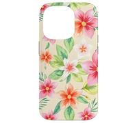 Rose Tropical Floral Garden Blossom Leaf Botanical Flower Coque pour iPhone 14 Pro