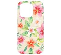 Rose Tropical Floral Garden Blossom Leaf Botanical Flower Coque pour iPhone 15 Pro