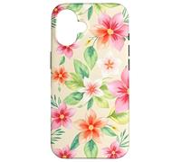 Rose Tropical Floral Garden Blossom Leaf Botanical Flower Coque pour iPhone 16