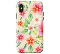 Rose Tropical Floral Garden Blossom Leaf Botanical Flower Coque pour iPhone X/XS