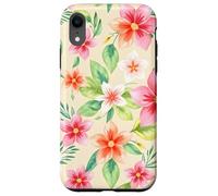 Rose Tropical Floral Garden Blossom Leaf Botanical Flower Coque pour iPhone XR