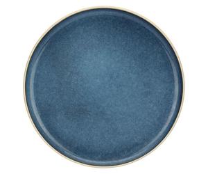 Rose&Tulipani Arpeggio Assiette ronde bleue en grès Diamètre 31 cm