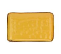 Rose & Tulipani Lot de 4 plateaux rectangulaires 20 x 13 cm Concert Ocre