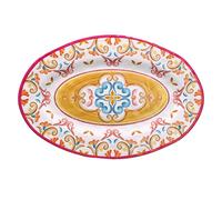 Rose & Tulipani - Plateau Ovale en Gift Box - Décoration Maison Cuisine - Ligne Borgo - Idée Cadeau - Melamine - Ø 0; 45 x 30 x h2 cm