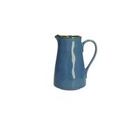 Rose & Tulipes - Pichet bleu 600 cc - Décoration de maison, cuisine - Ligne de concert de couleurs - Planche à découper de cuisine - Stoneware - 0,6 cc - 12 x h15,5 cm