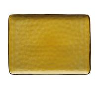Rose & Tulipes - Plateau Rectangulaire Ocre - Décor Maison, Cuisine - Ligne Concert de Couleurs - Accessoires de Cuisine - Stoneware - Ø 36 ; 26,5 cm