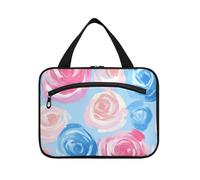 Rose Valentine Sacs à suspendre bleu clair pour femme avec crochet, sac à médicaments compact pour accessoires de voyage, salle de bain, cartera para maquillaje L