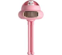 (Rose) Ventilateur portable sans pales, ventilateur pour poussette, support portable, suspension et emballage, ventilateur USB à 4 vitesses, couverture de sécurité en filet