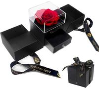 Rose Véritable Faite À La Main - Coffret Cadeau Éternel Pour L'amour, L'amitié Et Les Occasions Spéciales - Dure Jusqu'à 35 Ans