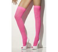 Rose Vif Tenir Ups Chaussettes Femmes Fluo 80s Accessoire Déguisement Un Taille