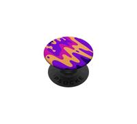 Rose Violet Orange Groovy Retro Blob Pattern Swirl PopSockets PopGrip Adhésif