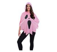 Rose Visage Fantôme Poncho Adultes Accessoire Déguisement Halloween Scary Horror