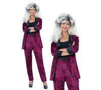 Rose Zèbre Costume Femmes 80s Costume Déguisement I Love 80s Glamour Rock