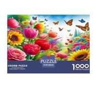 Rose1000 Pièces Aquarelle Puzzle Fleur pour Adultes De Jeu pour Adultes Parfaitpourla Détente Paysagedes QuatreSaisons 38x26cm/1000pcs