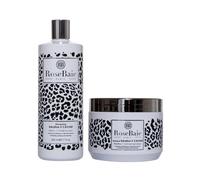 ROSEBAIE | Duo Caviar et Kératine | Routine Premium Anti-Âge et Réparation Intense | Shampoing 500ml | Masque 500ml | Brillance et Souplesse | Cheveux abîmés et fragilisés