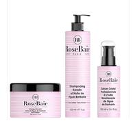 RoseBaie Figue de Barbarie et kératine Shampoing 500ml + Masque 500ml + Sérum 100ml CREME REPARATRICE