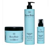 RoseBaie Huile de Ricin et Kératine Shampoing 500ml + Masque 500ml + Sérum 100ml