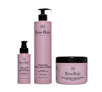 RoseBaie - Ma Routine Capillaire - Figue de Barbarie - Shampoing 500 ml - Masque 500 ml - Sérum 100 ml +1 Chouchou De Couleurs Aléatoire Offert