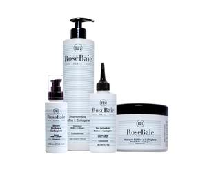 ROSEBAIE | Routine Complète Biotine et Collagène | Réparation Pousse Cheveux | Shampoing 500ml | Masque 500ml | Eau Lamellaire 200ml | Sérum 100ml