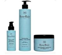 ROSEBAIE | Routine Trio Huile de Ricin et Kératine | Pousse et Hydratation | Shampoing 500ml | Masque 500ml | Sérum 100ml