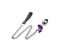 Rosebud avec perle et laisse LARGE Violet