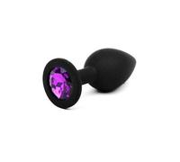 Rosebud silicone noir bijou violet foncé LARGE