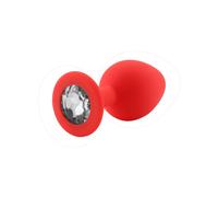 Rosebud silicone rouge bijou diamant MEDIUM