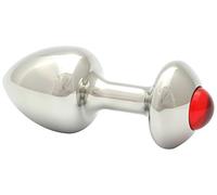 Rosebuds Nouveau Plug Anal Cabochon Verre Moule Rouge Taille S