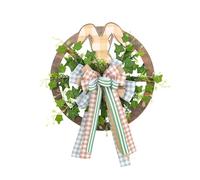 ROSEEONNE Hanging Roulette Wheel Wreath Artificial Wooden Reusable Garland for Wall Front Door Decoration and Christmas Party Decor(J)