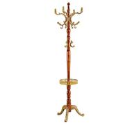 ROSEEONNE Porte-Manteau Porte-Manteau en Bois Robuste À Base Triangulaire, Style Vintage, avec Crochets, Porte-Manteaux Classique for Entrée Portants(Begonia)