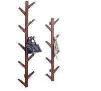 ROSEEONNE Porte-Manteau Porte-Manteau Mural créatif en Forme d'arbre, Cadre décoratif avec fourches de 6/8 Pouces, Finition Bois, Support de Rangement Mural for vêtements Portants(Brown,8 Forks)