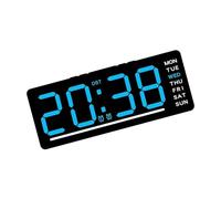 ROSEEONNE Réveil de Table Horloge Murale numérique multifonctionnelle avec réglage de la luminosité, idéale for Le Salon ou la Maison. l'horloge(Blauw)