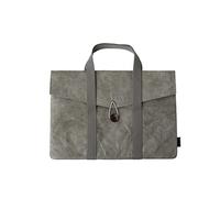 ROSEEONNE sacoche pc DuPont Paper A4 File Folder Document Holder 2 Pockets Portfolio Envelope Folder Case Storage With Waterproof 14inch sac homme(Grey)