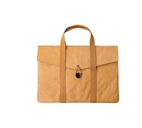 ROSEEONNE sacoche pc DuPont Paper A4 File Folder Document Holder 2 Pockets Portfolio Envelope Folder Case Storage With Waterproof 14inch sac homme(Geel)