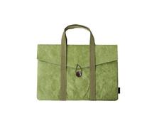 ROSEEONNE sacoche pc DuPont Paper A4 File Folder Document Holder 2 Pockets Portfolio Envelope Folder Case Storage With Waterproof 14inch sac homme(Olive Green)