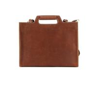 ROSEEONNE sacoche pc Sacoche en cuir for ordinateur portable, idéale for les voyages, avec bandoulière réglable (35 x 27 x 5 cm). sac homme