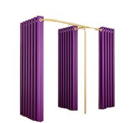 ROSEEONNE Salle d'essayage Cabine d'essayage Double, Magasin de vêtements, boutiques, séparateur avec 3 Rideaux Simples en Forme de F, Rideau de Dressing Cabine d'essayages(Lila,180 * 80 * 200)