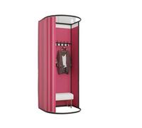 ROSEEONNE Salle d'essayage Cabine d'essayage en U, Portable, temporaire, Mobile, Protection de la Vie privée, vestiaire Pliable for Magasin de vêtements Cabine d'essayages(Rot,100 * 95 * 200cm)