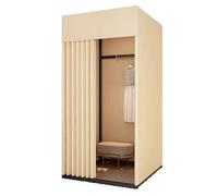 ROSEEONNE Salle d'essayage Cabine d'essayage Mobile, Cabine d'essayage Pliable et Portable avec Rideau d'ombrage, Bases Stables for vestiaires Cabine d'essayages(Geel,100x100x200cm)