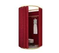 ROSEEONNE Salle d'essayage Cabine d'essayage Mobile et temporaire, Pliable et Simple, for centres commerciaux, Bureaux, magasins et centres commerciaux. Cabine d'essayages(Wine Red,100x95cm)