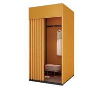 ROSEEONNE Salle d'essayage Cabine d'essayage Mobile Simple, Pliable et Portable, avec Rideau d'ombrage et Bases Stables Cabine d'essayages(Oranje,100x100x200cm)