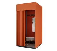 ROSEEONNE Salle d'essayage Cabine d'essayage Mobile temporaire Compatible with Magasin de vêtements Portable et Pliable Le Shopping en extérieur 3 Tailles Cabine d'essayage(Oranje,M)